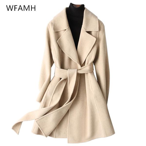 women's wool & blends 2021 double-sided cashmere coat mid-length style loose and fashionable high-end woolen women polyester full solid, Black
women's wool & blends 2021 double-sided cashmere coat mid-length style loose and fashionable high-end woolen women polyester full solid, Black