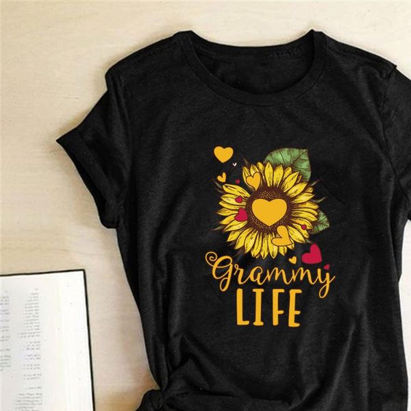 sunflower glammy women t shirts life print clothing summer cotton graphic tee woman camiseta mujer, White 
sunflower glammy women t shirts life print clothing summer cotton graphic tee woman camiseta mujer, White