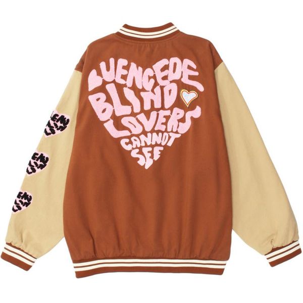 women's jackets 2021 fashion brand letter embroidery baseball uniform korean coats women hip hop streetwear japanese teens clothes, Black;brown
women's jackets 2021 fashion brand letter embroidery baseball uniform korean coats women hip hop streetwear japanese teens clothes, Black;brown
