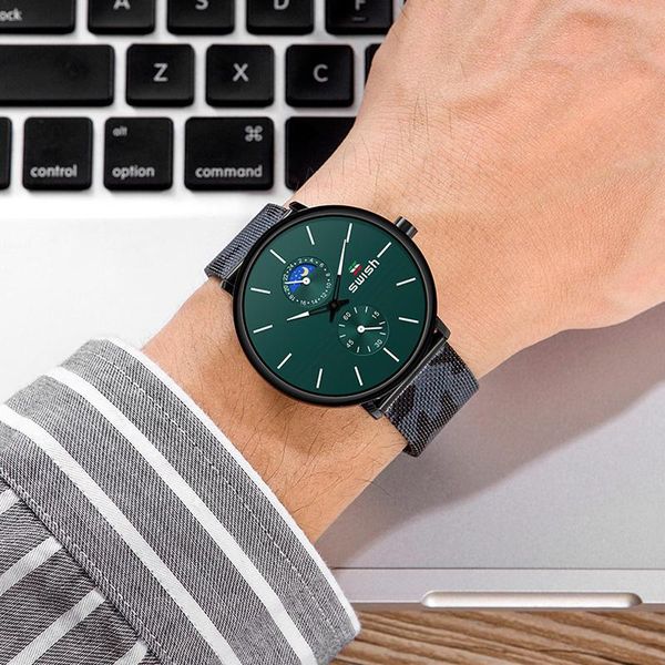 wristwatches swish chronograph watch for man fashion sports military watches waterproof date quartz clock male montre homme 202, Slivery;brown
wristwatches swish chronograph watch for man fashion sports military watches waterproof date quartz clock male montre homme 202, Slivery;brown