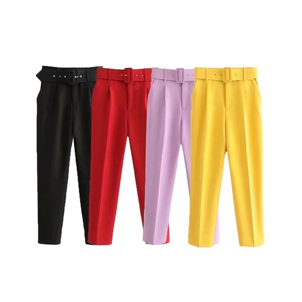 traf za women pants fashion high waist brown black woman trousers office beige streetwear female clothing 210925, Black;white
traf za women pants fashion high waist brown black woman trousers office beige streetwear female clothing 210925, Black;white