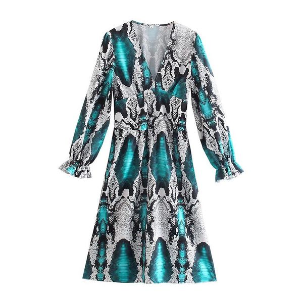 casual dresses yenkye fashion 2021 women vintage snake print dress female v neck elastic waist a-line autumn ladies midi vestido, Black;gray
casual dresses yenkye fashion 2021 women vintage snake print dress female v neck elastic waist a-line autumn ladies midi vestido, Black;gray