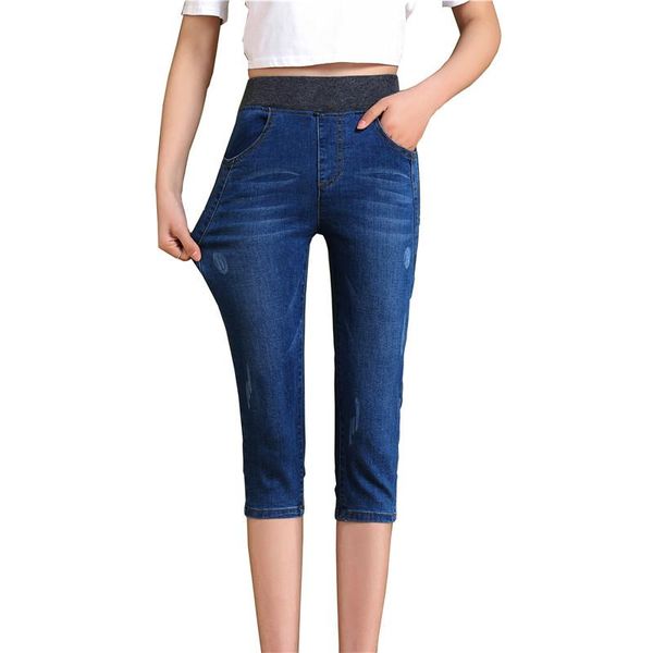 plus size women jeans capris summer calf-length pencil pants stretch high waist denim trousers mom jean casual p9128 women's, Blue
plus size women jeans capris summer calf-length pencil pants stretch high waist denim trousers mom jean casual p9128 women's, Blue