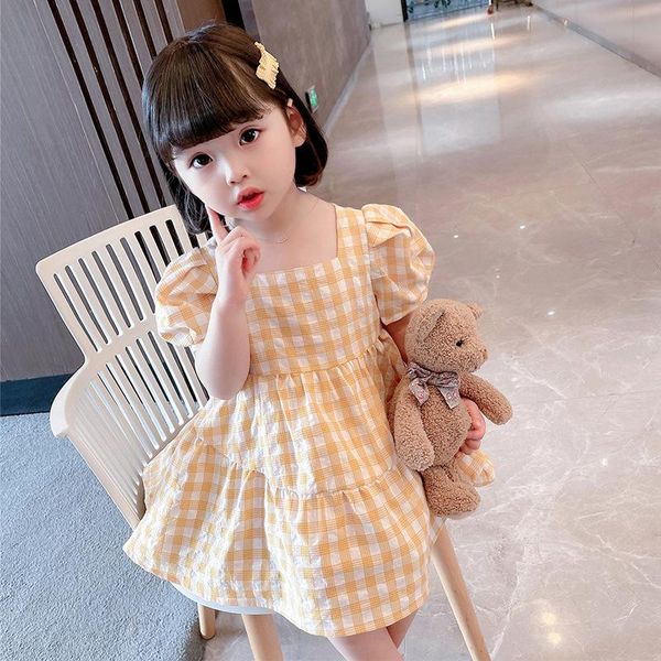 girl's dresses hylkidhuose 2021 summer girls dress casual style children plaid bow-knot princess vacation outdoor kids clothing, Red;yellow
girl's dresses hylkidhuose 2021 summer girls dress casual style children plaid bow-knot princess vacation outdoor kids clothing, Red;yellow