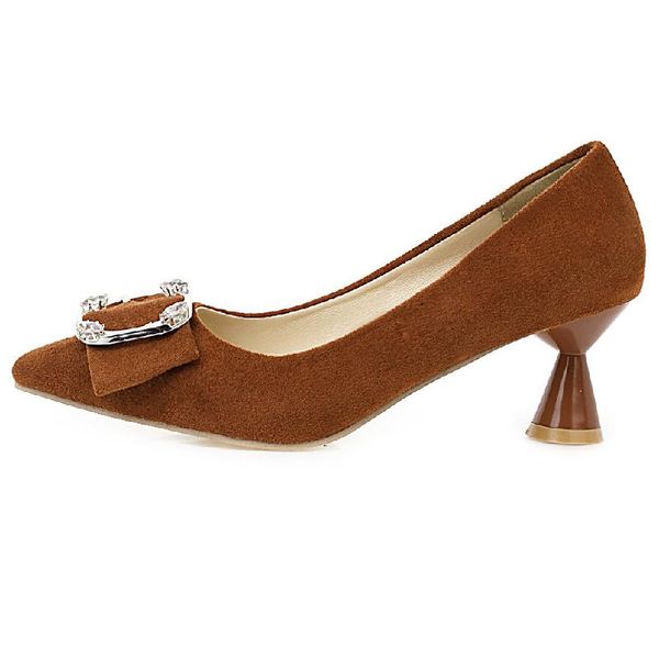 dress shoes pointed fashion buckle heeled woman pumps large size women's high heels red brown flock party office female elegant, Black
dress shoes pointed fashion buckle heeled woman pumps large size women's high heels red brown flock party office female elegant, Black