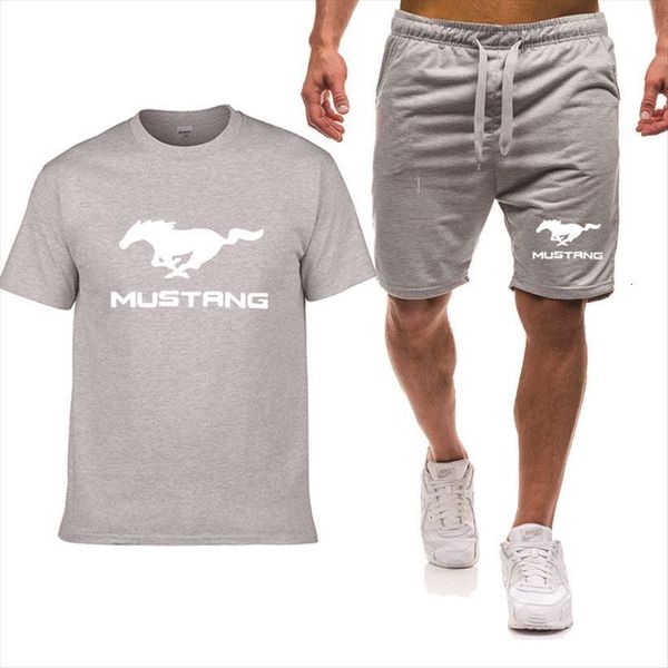 t shirt mustang car printing men tracksuit summer cotton casual trend short sleeve shorts 2 piece set, Gray
t shirt mustang car printing men tracksuit summer cotton casual trend short sleeve shorts 2 piece set, Gray