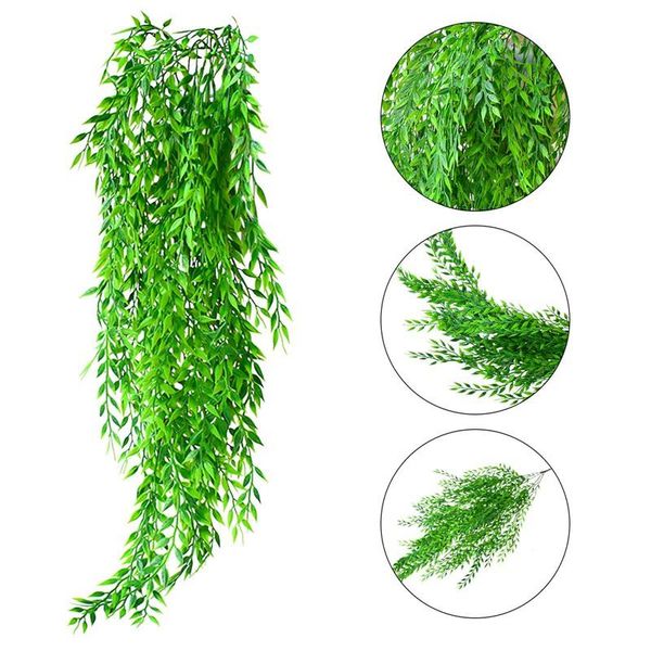 decorative flowers & wreaths 2pcs willow wall hanging leaves branches green plant ivy leaf artificial plants long weeping home wedding decor
decorative flowers & wreaths 2pcs willow wall hanging leaves branches green plant ivy leaf artificial plants long weeping home wedding decor