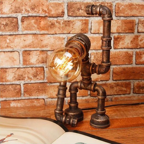 table lamps personality european - american retro tieyi industrial wind simple creative robot water tube deskdecorative lamp e27
table lamps personality european - american retro tieyi industrial wind simple creative robot water tube deskdecorative lamp e27