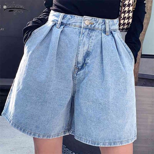 summer shorts women vintage high waist blue wide leg jeans shorts ladies plus size women's denim shorts short femme 9001 50 210331, White;black
summer shorts women vintage high waist blue wide leg jeans shorts ladies plus size women's denim shorts short femme 9001 50 210331, White;black