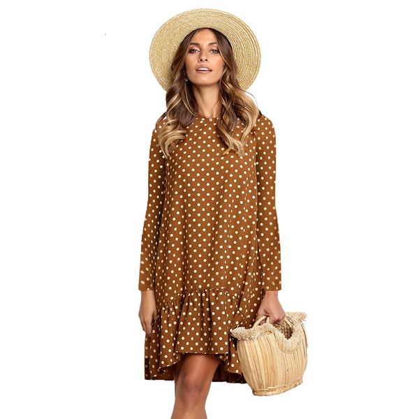 casual dresses women polka dot print ladies autumn clothing long sleeve sundress mini short loose yellow fashion w8j6, Black;gray
casual dresses women polka dot print ladies autumn clothing long sleeve sundress mini short loose yellow fashion w8j6, Black;gray