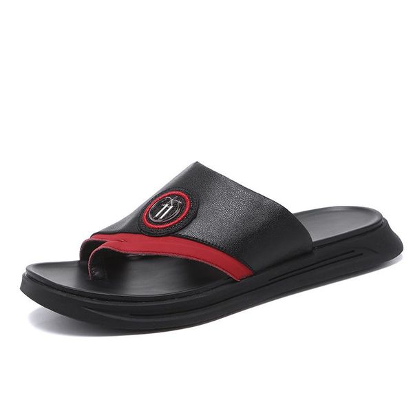 fashion trend flip flops men breathable korean color matching sandals all-match non-slip beach shoes tide slippers, Black
fashion trend flip flops men breathable korean color matching sandals all-match non-slip beach shoes tide slippers, Black