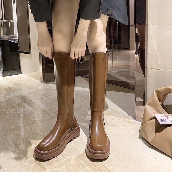dress shoes boots women's high tube is more knee fall winter 2021 british plush versatile straight thick, Black
dress shoes boots women's high tube is more knee fall winter 2021 british plush versatile straight thick, Black