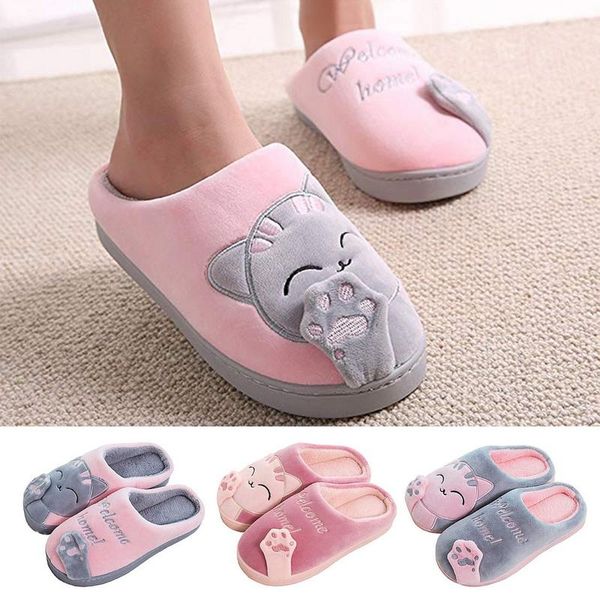 cat prints cute home slippers short plush warm soft cotton women loves floor indoor shoes large size 36-45, Black
cat prints cute home slippers short plush warm soft cotton women loves floor indoor shoes large size 36-45, Black