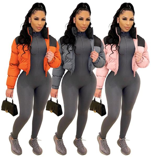 women's down & parkas casaul coat color patchwork zipper jacket winter clothes, Black
women's down & parkas casaul coat color patchwork zipper jacket winter clothes, Black