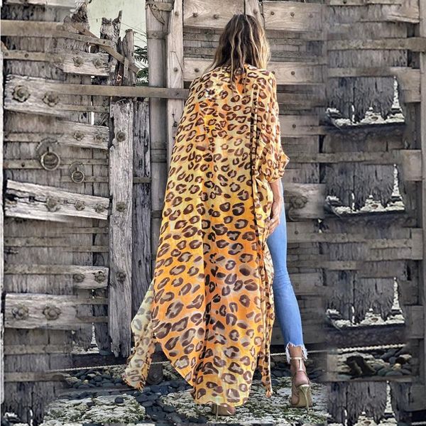 women's swimwear 2021 yellow boho leopard printed chiffon bikini cover-ups plus size beach wear kimono dress women summer swimsuit cove, White;black
women's swimwear 2021 yellow boho leopard printed chiffon bikini cover-ups plus size beach wear kimono dress women summer swimsuit cove, White;black