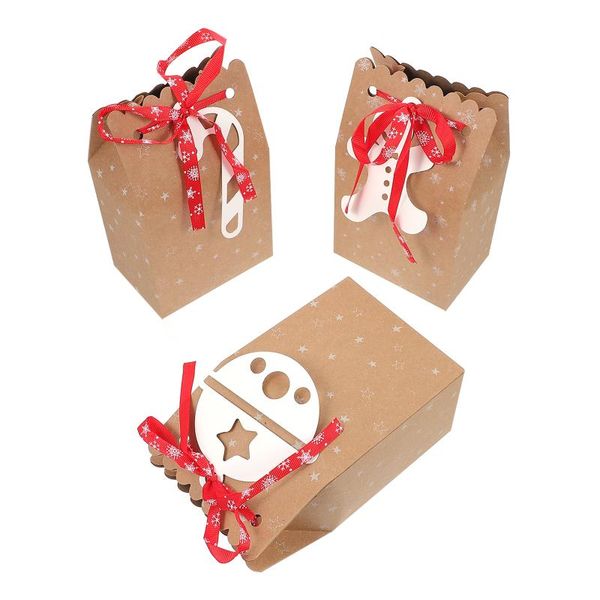 gift wrap pcs xmas bags portable sweets handbag kraft paper bag for christmas