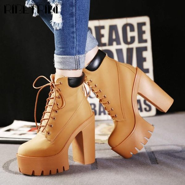 boots ribetrini office lady block heel flock ankle shoes solid platform winter lace up women casual daily, Black
boots ribetrini office lady block heel flock ankle shoes solid platform winter lace up women casual daily, Black