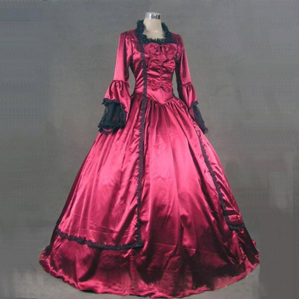 casual dresses 18th century retro princess dress costumes red long sleeve lace ruffles victorian historical party ball gowns for women, Black;gray
casual dresses 18th century retro princess dress costumes red long sleeve lace ruffles victorian historical party ball gowns for women, Black;gray