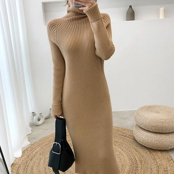 casual dresses autumn winter women knitted dress turtleneck sweater lady slim bodycon long sleeve bottoming female, Black;gray
casual dresses autumn winter women knitted dress turtleneck sweater lady slim bodycon long sleeve bottoming female, Black;gray