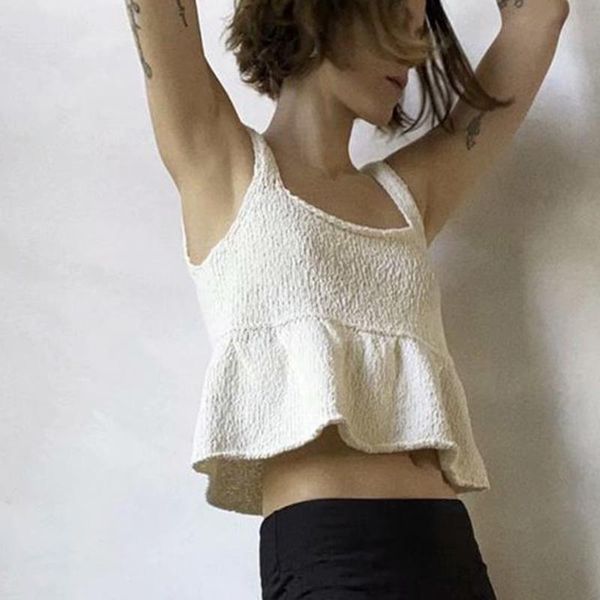 women's tanks & camis crop ropa mujer fashion women strapless casual sleeveless vest solid ruffles slim 2021 shirt, White
women's tanks & camis crop ropa mujer fashion women strapless casual sleeveless vest solid ruffles slim 2021 shirt, White