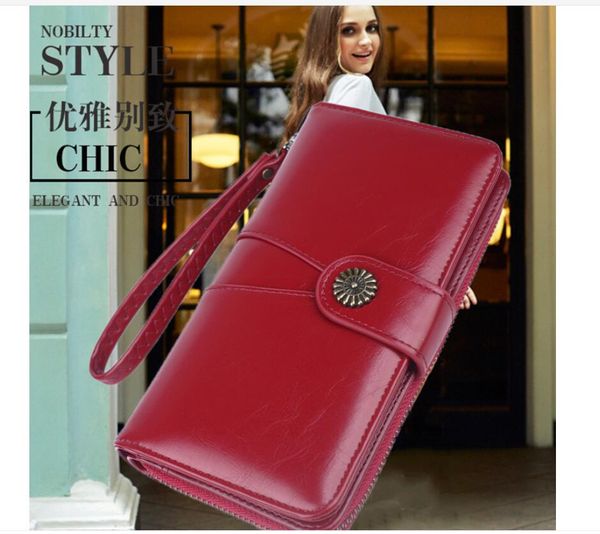 da16 men's and women's brand designer wallet fashion clutch bag, Red;black
