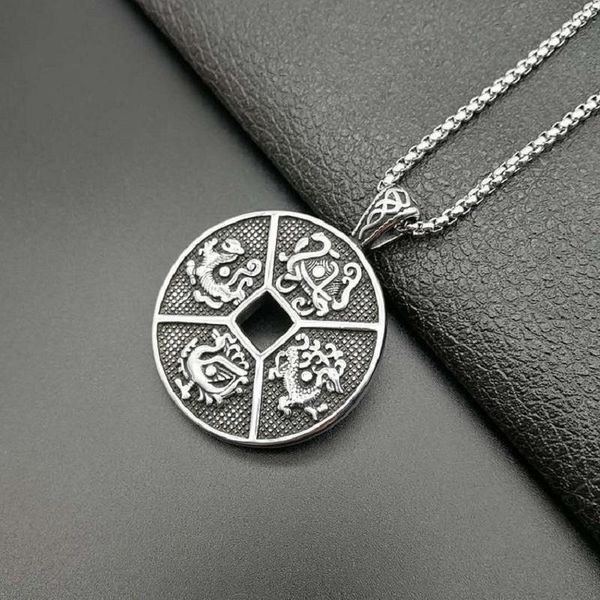pendant necklaces potcet neutral stainless steel spring and autumn four elephant titanium necklace geometric fashion hip hop party jewelry, Silver
pendant necklaces potcet neutral stainless steel spring and autumn four elephant titanium necklace geometric fashion hip hop party jewelry, Silver