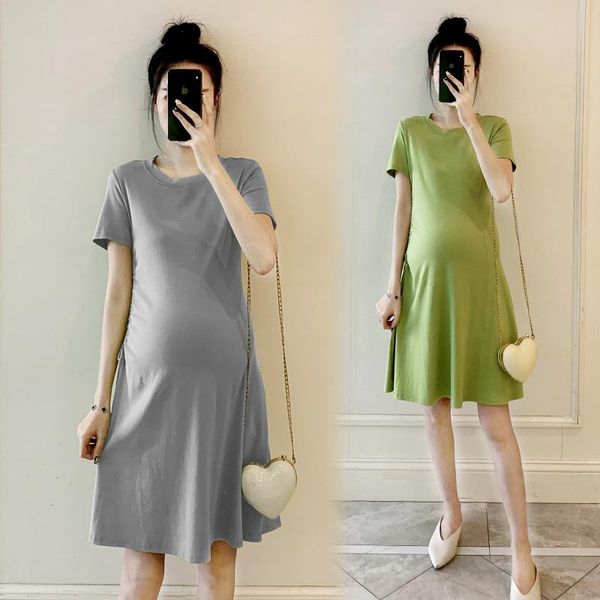 maternity dresses fashion solid dress cotton summer pregnancy pregnant clothes big size for women, White
maternity dresses fashion solid dress cotton summer pregnancy pregnant clothes big size for women, White