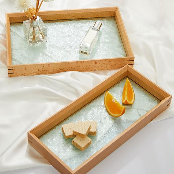 creative solid wooden glass storage tray jewelry makeup display plate home tea cup fruit cake pallet kitchen & organization
creative solid wooden glass storage tray jewelry makeup display plate home tea cup fruit cake pallet kitchen & organization