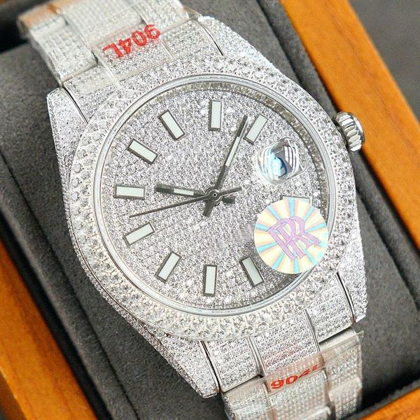 full diamond mens watch automatic mechanical watches 40mm sapphire mirror stainless steel wristband diamonds bezel for men fashion wristwatc, Slivery;brown
full diamond mens watch automatic mechanical watches 40mm sapphire mirror stainless steel wristband diamonds bezel for men fashion wristwatc, Slivery;brown