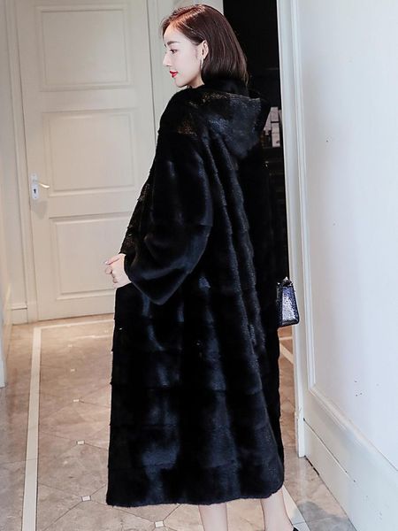 women's fur & faux real natural coat clothing outerwear jacket coats winter long hooded horizontal design1 4yzx, Black
women's fur & faux real natural coat clothing outerwear jacket coats winter long hooded horizontal design1 4yzx, Black