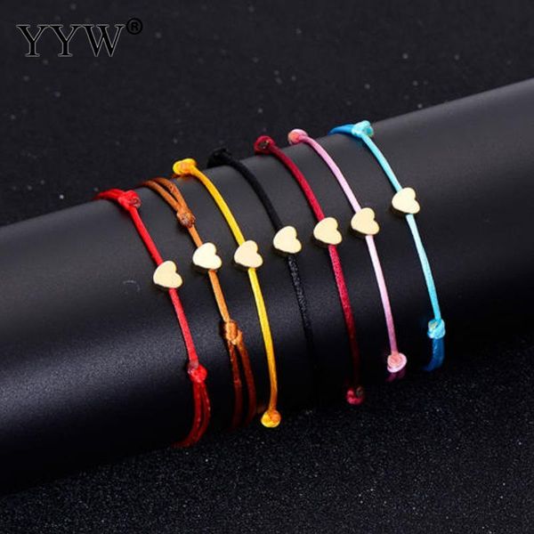 charm bracelets gold color heart bangles handmade jewelry rope adjustable string lucky for women children lovers gifts, Golden;silver
charm bracelets gold color heart bangles handmade jewelry rope adjustable string lucky for women children lovers gifts, Golden;silver