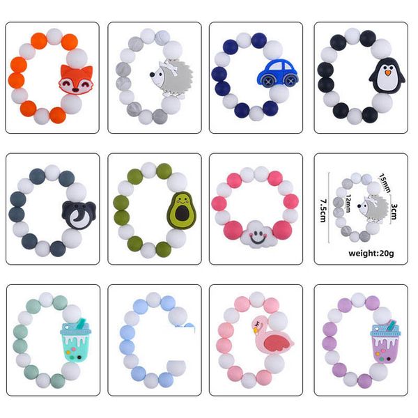 diy cartoon silicone bracelet baby pacifiers teether teething beads infant feeding newborn teeth practice toys b7048
diy cartoon silicone bracelet baby pacifiers teether teething beads infant feeding newborn teeth practice toys b7048