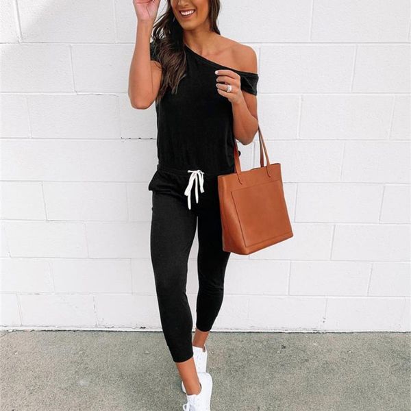 women's jumpsuits & rompers off shoulder elastic waist jumpsuit soild color casual beam foot one piece enteritos mujer #30, Black;white
women's jumpsuits & rompers off shoulder elastic waist jumpsuit soild color casual beam foot one piece enteritos mujer #30, Black;white