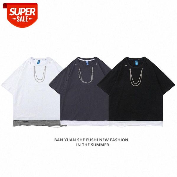 sakahara club hem hole fake two short-sleeved male hip-hop personality chain half-sleeved t-shirt female #ks5k, White;black
sakahara club hem hole fake two short-sleeved male hip-hop personality chain half-sleeved t-shirt female #ks5k, White;black