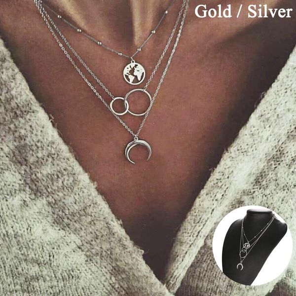 multilayer retro necklace moon map circle handmade bohemian gold silver fashion jewelry gifts for women girls chains
multilayer retro necklace moon map circle handmade bohemian gold silver fashion jewelry gifts for women girls chains