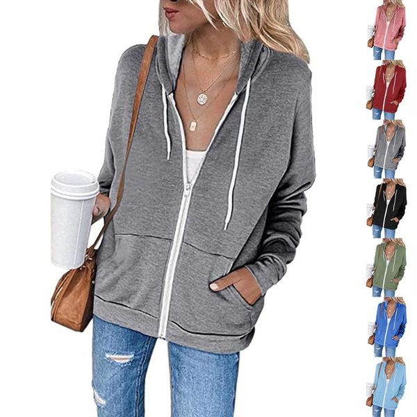 women's jackets samdolly womens casual zipper sweatshirt long sleeve plain zip up pockets jumper coat thick jacket basic daily solid, Black;brown
women's jackets samdolly womens casual zipper sweatshirt long sleeve plain zip up pockets jumper coat thick jacket basic daily solid, Black;brown