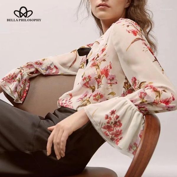 luck a 2021 spring women printed floral chiffon shirt bow ruffles ladies blouse casual butterfly sleeves women's blouses & shirts, White
luck a 2021 spring women printed floral chiffon shirt bow ruffles ladies blouse casual butterfly sleeves women's blouses & shirts, White