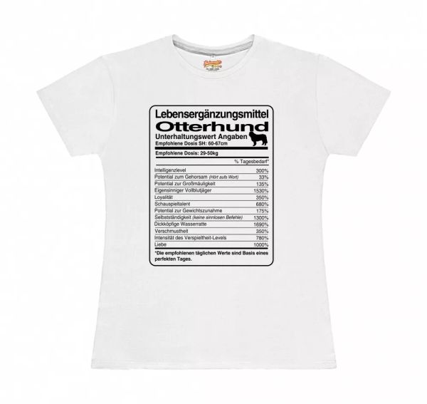 t-shirt womens dose otter dog life supplements by siviwonder, White;black