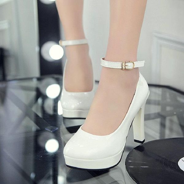 dress shoes 2021 brand concise woman high heel formal women round toe wedding platform office ladies white pumps, Black
dress shoes 2021 brand concise woman high heel formal women round toe wedding platform office ladies white pumps, Black