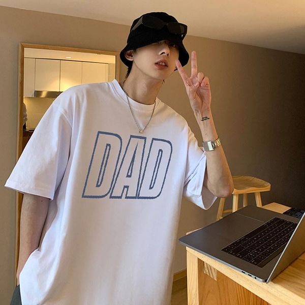 men's t-shirts simple summer t-shirt short-sleeved male dad letter printing tide brand wild half-sleeved clothes trend loose cityboy, White;black
men's t-shirts simple summer t-shirt short-sleeved male dad letter printing tide brand wild half-sleeved clothes trend loose cityboy, White;black