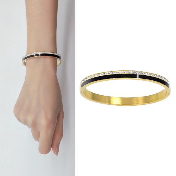 bangle fashion classic style male lady couple wedding party gift bracelet stainless steel bracelet for women ladies accessories, Black
bangle fashion classic style male lady couple wedding party gift bracelet stainless steel bracelet for women ladies accessories, Black