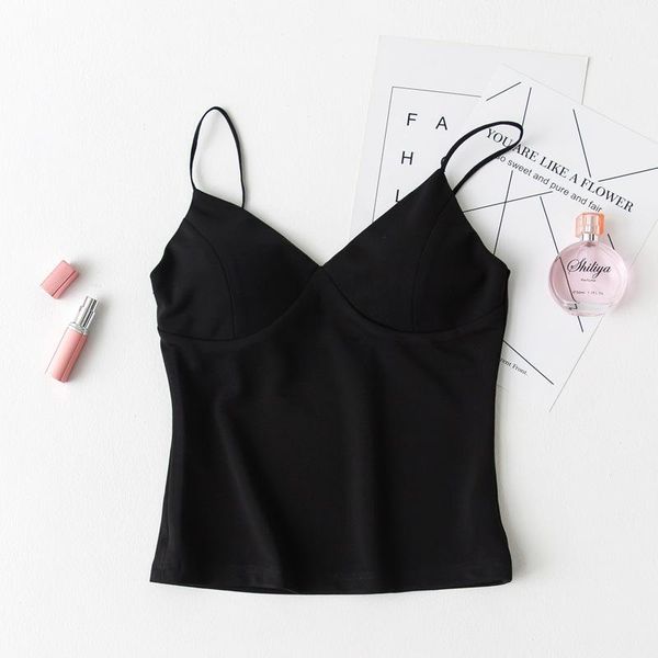 camisoles & tanks 2021 padded bra tank women spaghetti solid camis casual summer vest female camisole, Black;white
camisoles & tanks 2021 padded bra tank women spaghetti solid camis casual summer vest female camisole, Black;white