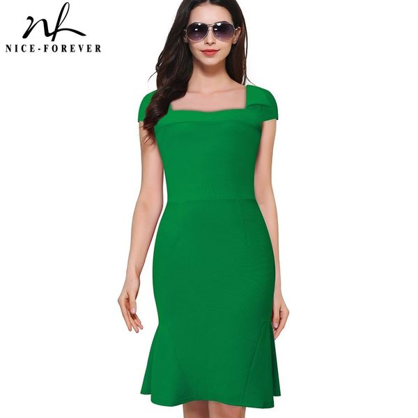 nice-forever summer fresh green color mermaid dresses bodycon vintage party women slim dress bty455 210419, White
nice-forever summer fresh green color mermaid dresses bodycon vintage party women slim dress bty455 210419, White