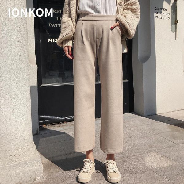 women's pants & capris ionkom elegant streetwear office lady high waist straight autumn women workwear minimalist loose casual trousers, Black;white
women's pants & capris ionkom elegant streetwear office lady high waist straight autumn women workwear minimalist loose casual trousers, Black;white