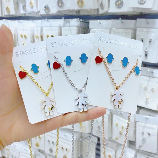 earrings & necklace boy girl love stainless steel necklaces women gold color pendants jewelry chaine homme mother's day gift wholesale, Silver
earrings & necklace boy girl love stainless steel necklaces women gold color pendants jewelry chaine homme mother's day gift wholesale, Silver