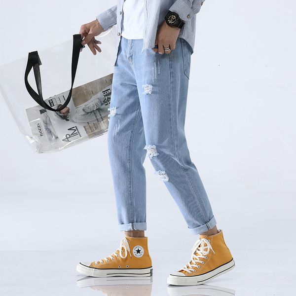 men's jeans wholesale washing ripped hole jeans hombre streetwear men's ankle length pants light color teenagers harem male lumc, Blue
men's jeans wholesale washing ripped hole jeans hombre streetwear men's ankle length pants light color teenagers harem male lumc, Blue