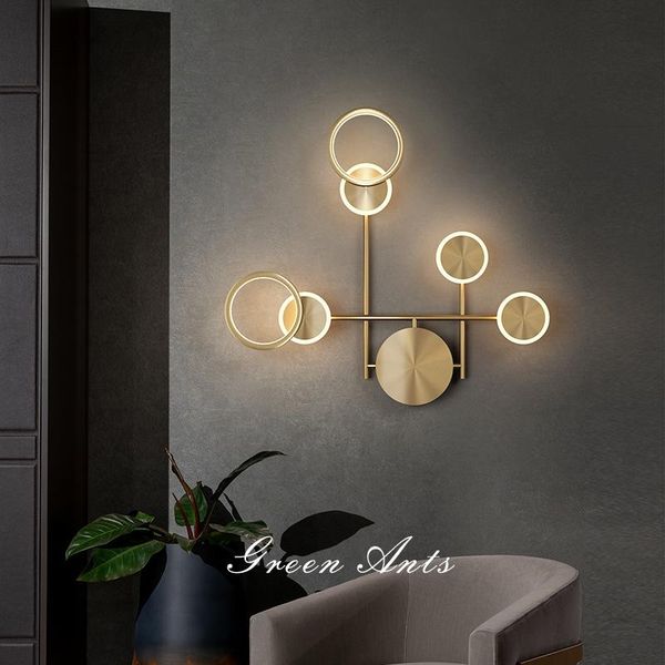nordic copper led wall lamp light for aisle living room background bedroom bedside sconce lights
nordic copper led wall lamp light for aisle living room background bedroom bedside sconce lights