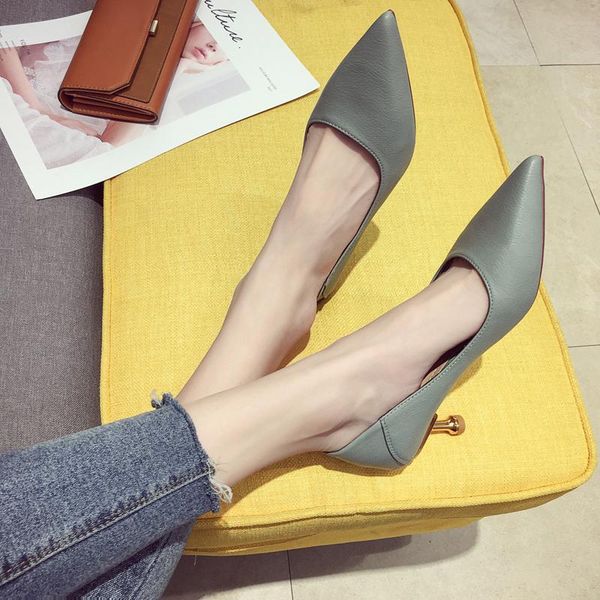 dress shoes women pumps spring, autumn, shallow, pointed toe step on the heel and high heeled shoes., Black
dress shoes women pumps spring, autumn, shallow, pointed toe step on the heel and high heeled shoes., Black