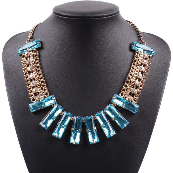 pendant necklaces gold chain chunky statement crystal necklace for women jewelry, Silver
pendant necklaces gold chain chunky statement crystal necklace for women jewelry, Silver