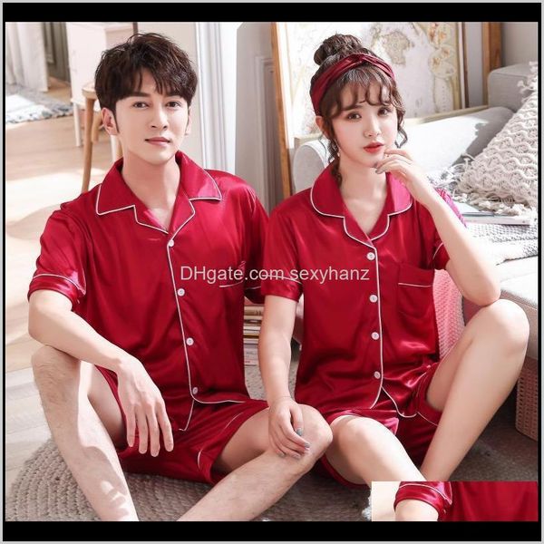 womens couples lovers pajamas sets women shortsleeved summer pyjama loose men faux silk style couple pijama set sleepwear pants zv rdvcj, Black;red
womens couples lovers pajamas sets women shortsleeved summer pyjama loose men faux silk style couple pijama set sleepwear pants zv rdvcj, Black;red